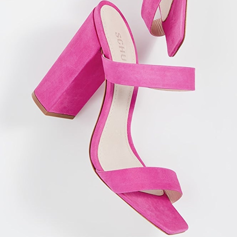 SCHUTZ Maribel Rosa Vibrant Pink Sandal Heels 6 - Picture 15 of 15